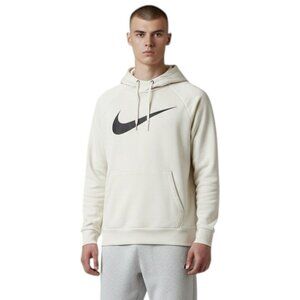 Nike Dri-Fit Training Hoodie Mens Size L French Terry French Ivory/Bone NWT
